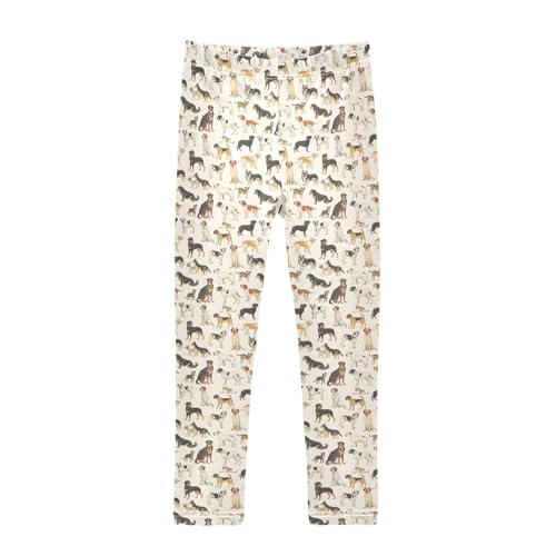 senya Girls Printed Leggings Yoga Pants Variety Dog Pattern for Kids in 4t to 10 Years, 4T