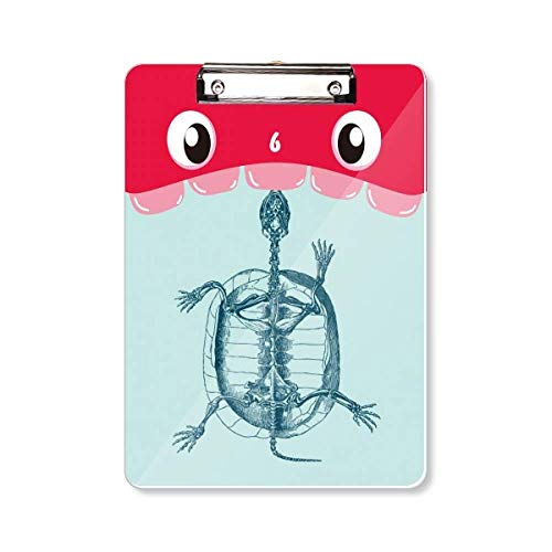 Porte-bloc motif squelette de tortue A4 planche écriture rigide