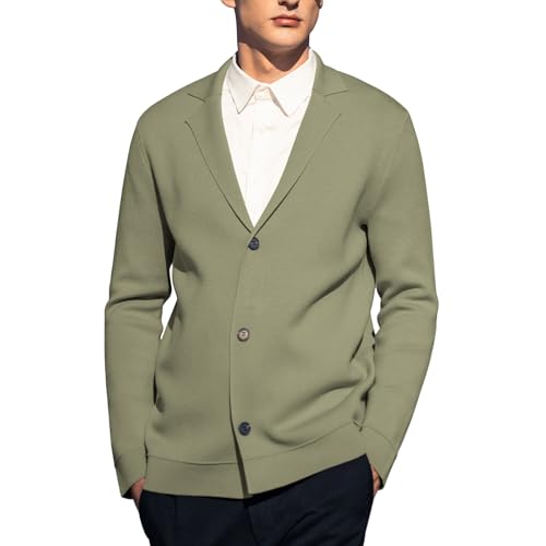 New Sweater V-Neck Solid Color Cardigan Sweater Men's Lazy Style Jacket Clip