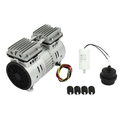 Compresor de aire silencioso 8 bares Motor 500W/800W Grupo compresor sin aceite compresor rotor Cabeza 125 l/min (550W)