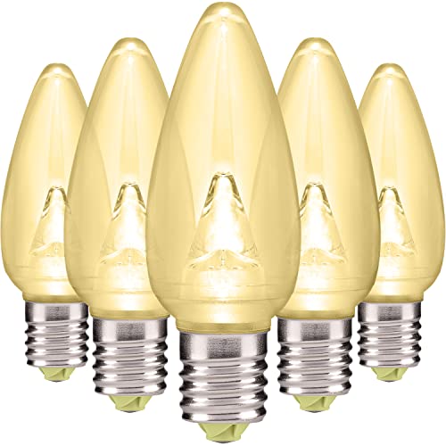HLO Lighting Smooth C9 Christmas Lights | Warm White LED Bulbs for Indoor & Outdoor Christmas Decor | Set of 25 by HLO Lighting - Image 2