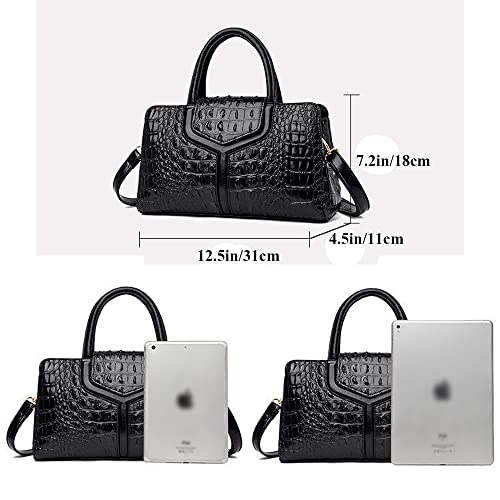 Bolso de mano para mujer ZiMing patrón cocodrilo en cuero sintético miniatura 4