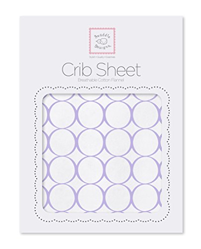 Swaddledesigns Baby/Toddler Crib Sheet, Softest Cotton Flannel, Made In Usa, Lavender Mod Circles #TOP10