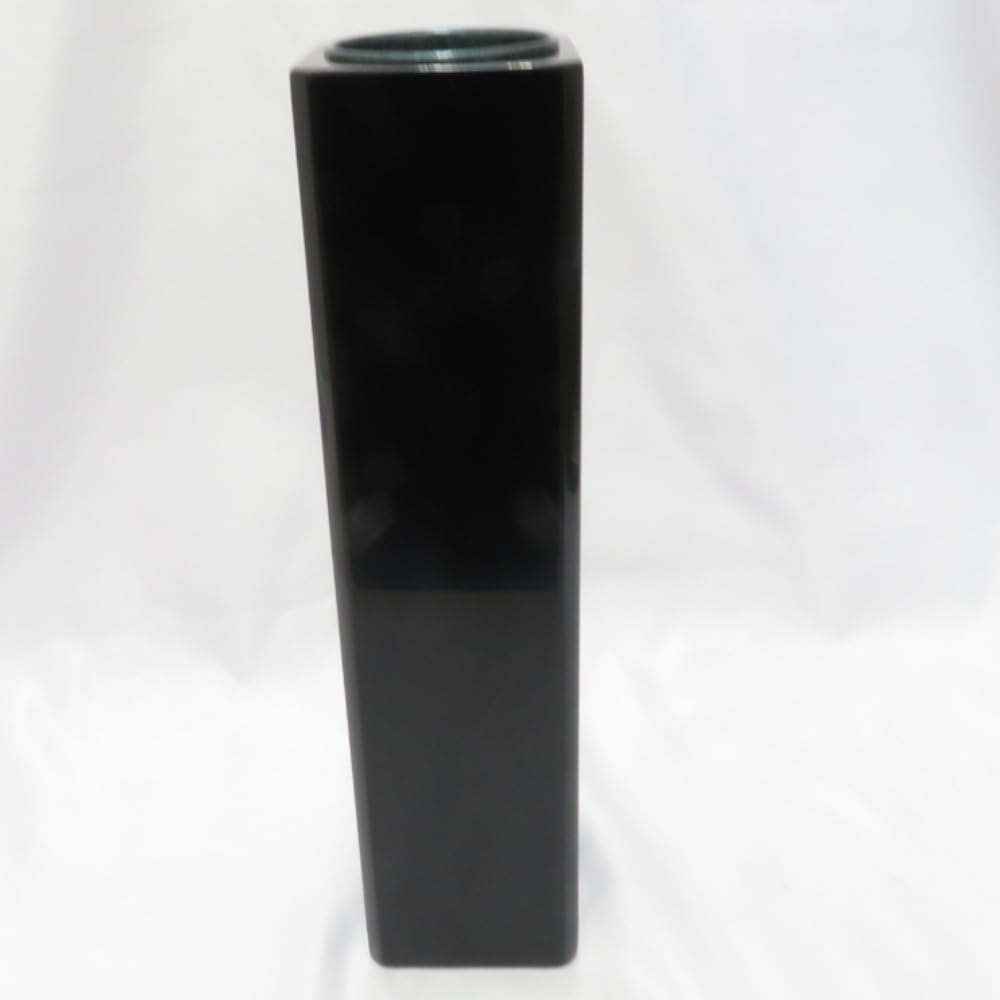 Amazon.co.jp: 輪島塗 稲忠漆芸堂謹製 花器 花瓶 漆器 黒 能登輪島