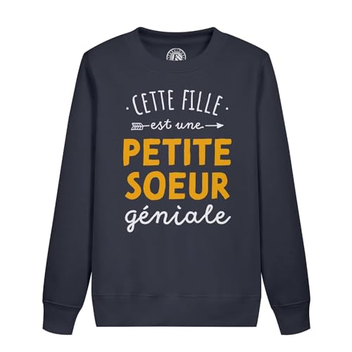 Sweatshirt enfant petite soeur géniale pour gâter votre fille avec un look famille unique