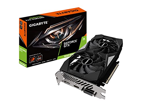 Gigabyte Gv-N165SWF2OC-4GD GeForce GTX 1650 Super Windforce OC 4G Graphics Card, 2X Windforce Fans, 4GB 128-Bit GDDR6, Video Card (Renewed)