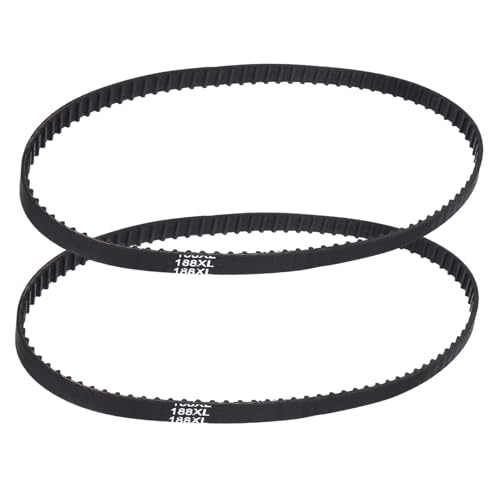 PATIKIL Rubber Timing Belt 188XL 94 Teeth 10mm Width Black 2pcs
