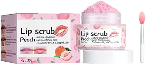 TBUIALL Lipstick for Women Peach Lip Scrub Fades Lip Lines Hydrates Exfoliates Revitalizes Lip and Tender Lip Scrub Natural Lip Care Repairs Dry and Cracked Lips Colors Lip Gloss