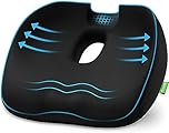 AUVON Innovation Donut Pillow Seat Cushions for Hemorrhoids with Scientific Centre Hole, Memory Foam Coccyx Cushion with U-Shaped Cutout for Tailbone Pain Relief, Postpartum Pregnancy & After Surgery