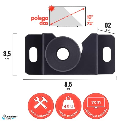 Suporte Universal Fixo Para TV e Monitores LCD Plasma e LED Padrão Vesa 10