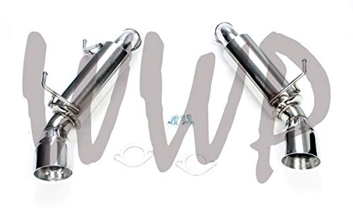 Performance Stainless Steel SS409 Dual Axle Back Exhaust Muffler System Kit With 4.5" Polished Tips Compatible With 09-20 Nissan 370Z Nismo & Infiniti G37 Coupe 3.7L V6