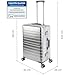 Travelhouse Oslo Aluminium Reisekoffer Silber M-65cm Hartschalenkoffer Koffer 2X TSA Zahlenschloss 4 Doppelräder 360° Rollen Markenqualität Vol. 72L