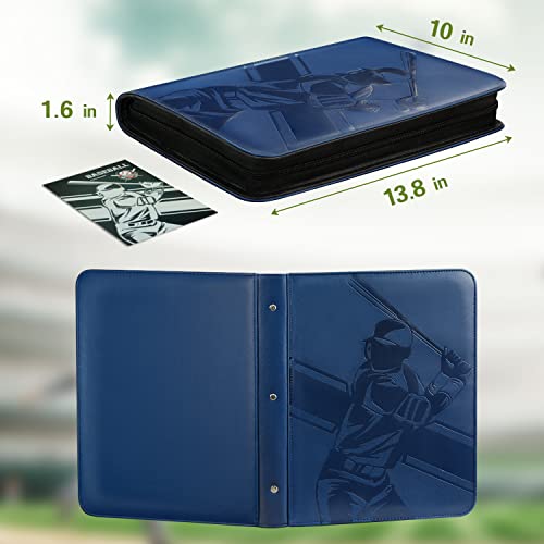 Morinbo Baseball Card Binder For Trading Cards, 9 Pocket Card Binder Fit 540 Cards Includes 30 Pages, For Tcg Collection Storage, Football Card, Baseball Card, Sport Card (Blue) #TOP6