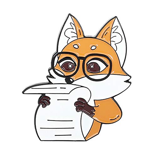 VASTAIR 5PCS Fox Enamel Lapel Pins Badge Novelty DIY Crafts Brooch Pins for Clothing Bags Backpacks Jackets Hat Jewelry(#2)