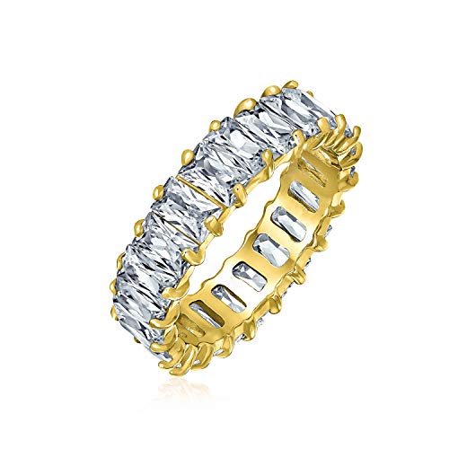 Bague éternité en argent .925 style Art Déco avec zircon émeraude pour un éclat luxe