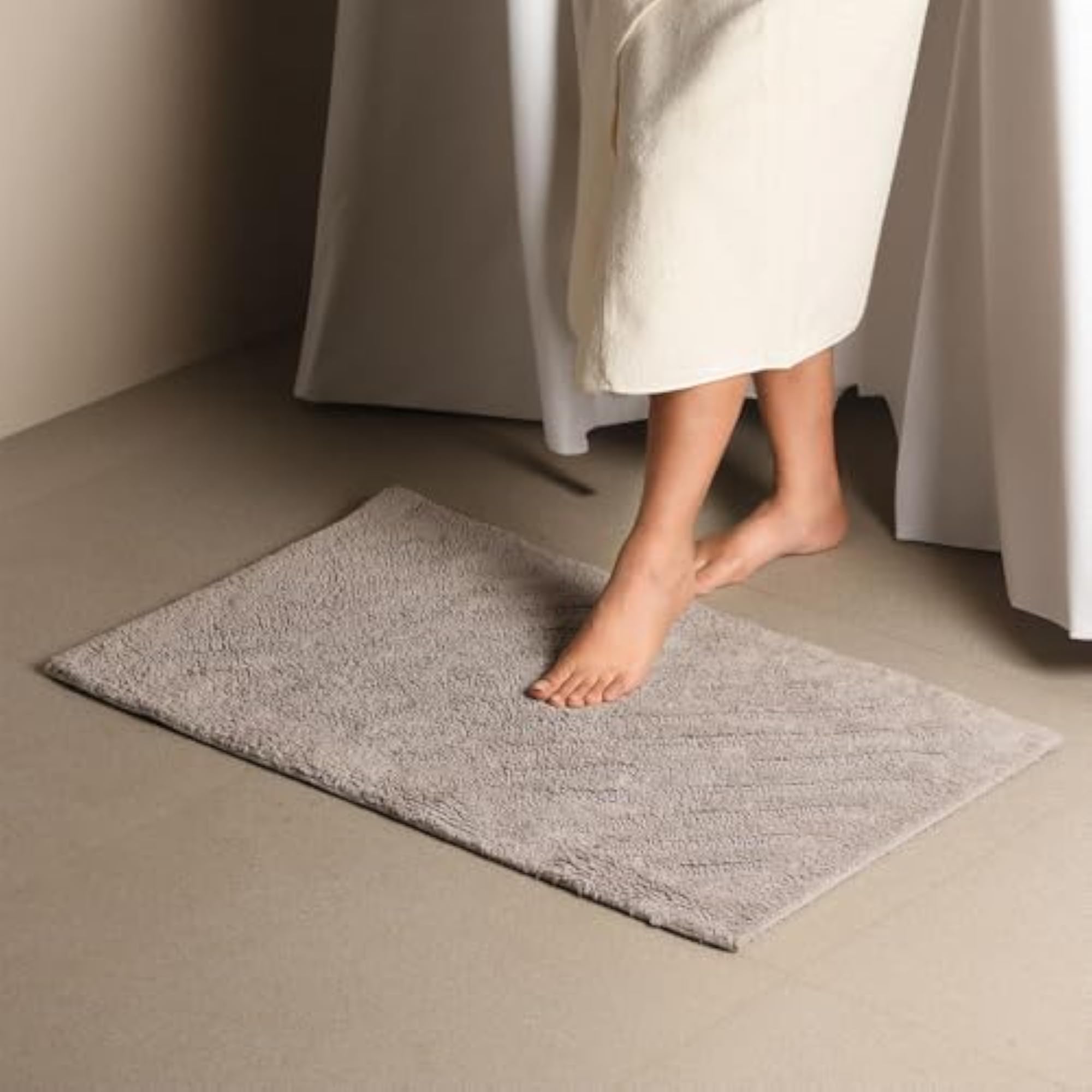 Luxury Rectangular Striped Tufted Bathmat Rug