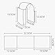 Ruikcoll Couch Sessel Bett Storage Tasche, Armlehne Organizer für Sofa, zur Aufbewahrung von Handys, Fernbedienungen und Stiften (Blau)