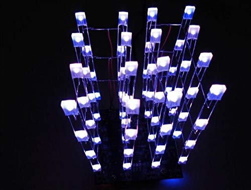 Minh NAM Spare Part for 3D LED Light Squared 4x4x4 2x5x7MM LED Cube LED Red/Blue Ray DIY K9