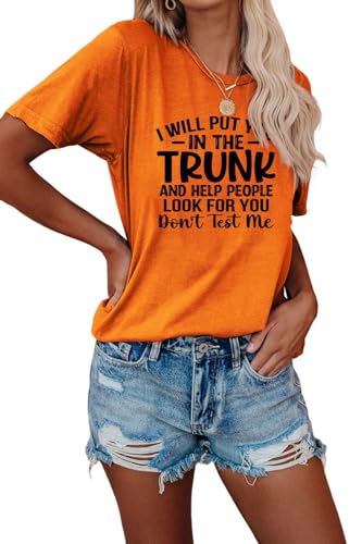 Sarcastic Warning Top Don't Test Me Women's Cotton Tee Green
