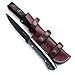 GCS Handmade G10 Handle D2 Tool Steel Tactical Hunting Knife with leather sheath Full tang blade designed for Hunting & EDC GCS 202