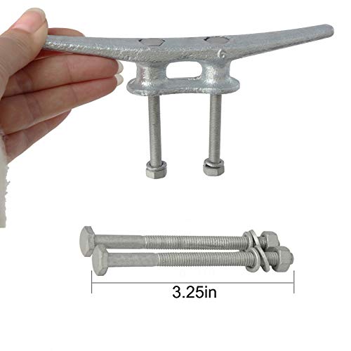 VEITHI Dock Cleats 6 inch 4 Pack Hot Dipped Galvanized Boat Cleats