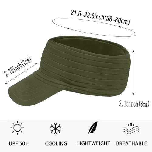 Image of Sports Sun Visor for Men Women UV Protection Lightweight Packable Stretchy Hats for Running, Tennis, Golf