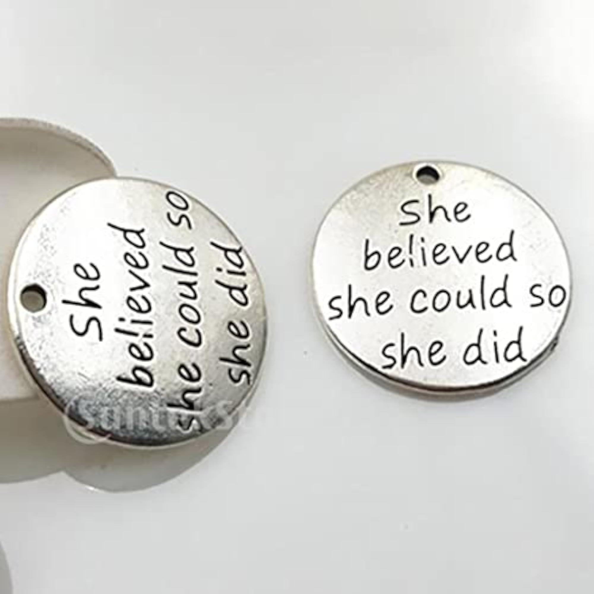60 Pcs Plated Coin Round Stamping Blank Tag Metal