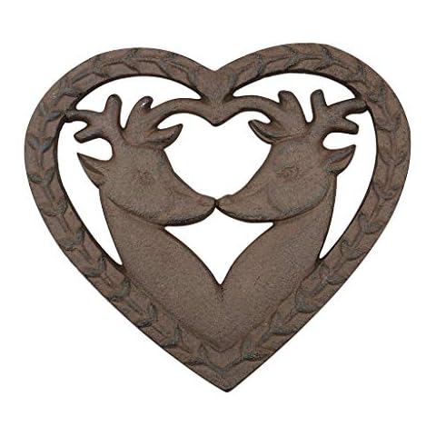 Cast Iron Love Heart & Stag Trivet Cover