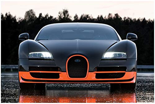 Potooart スーパーカーポスター キャンバス絵画 車の写真 車の絵画壁アート スポーツ車 壁掛け絵画 現代モダン 装飾画 インテリアアート 部屋飾り 新築飾り (C, 60cm*40cm)