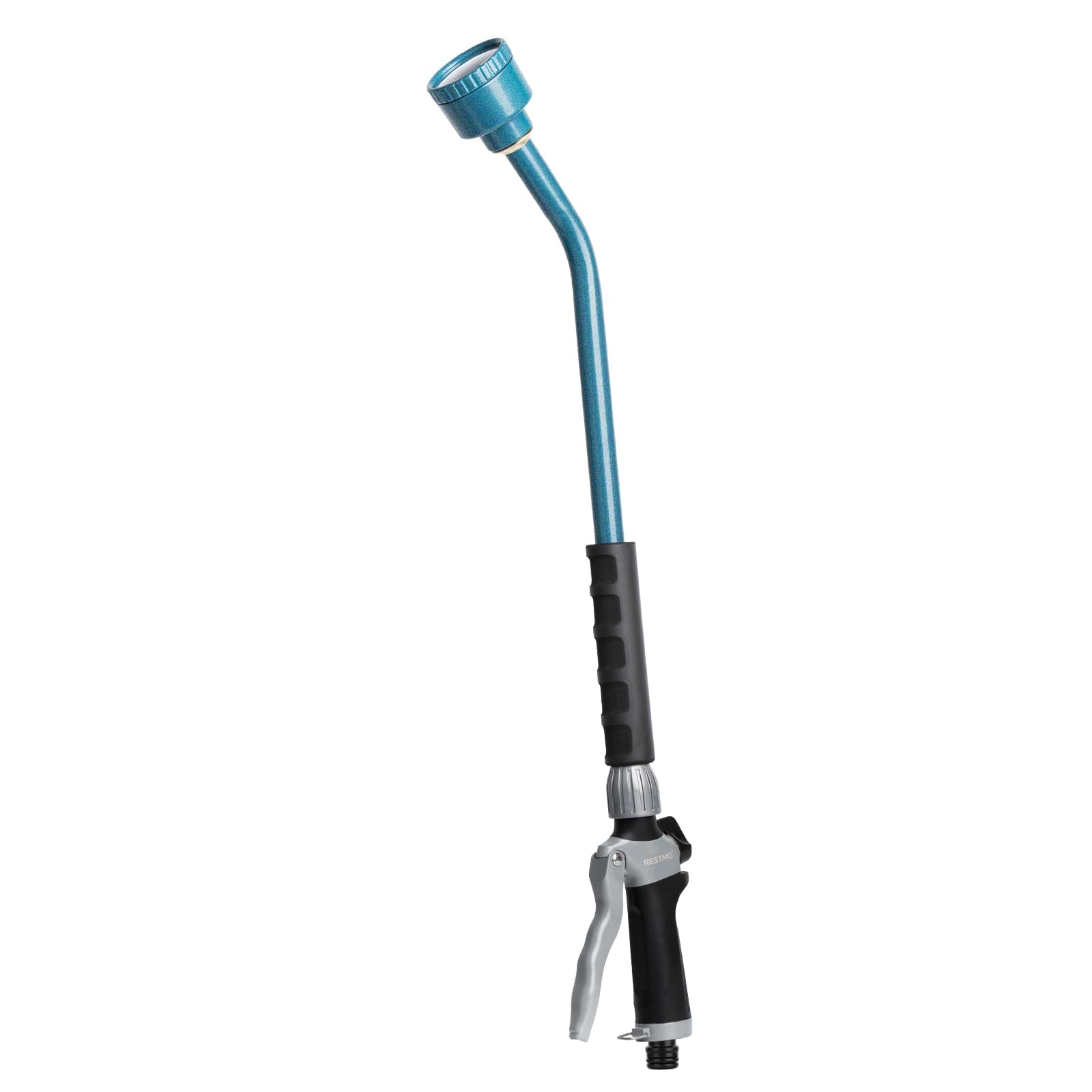 RESTMO Annaffiatoio da 62 cm, in metallo, lunga doccetta da giardino con manico, asta per irrigazione
