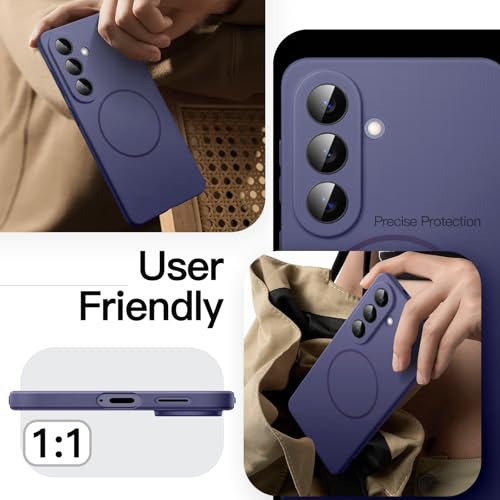 Image of JETech Magnetic Slim Cover Case for Samsung Galaxy S26 Plus, Compatible with MagSafe, Anti-Slip Grip & Full Camera Lens Protection, Ultra-Thin Matte Finish Phone Cover (Cobalt Violet)