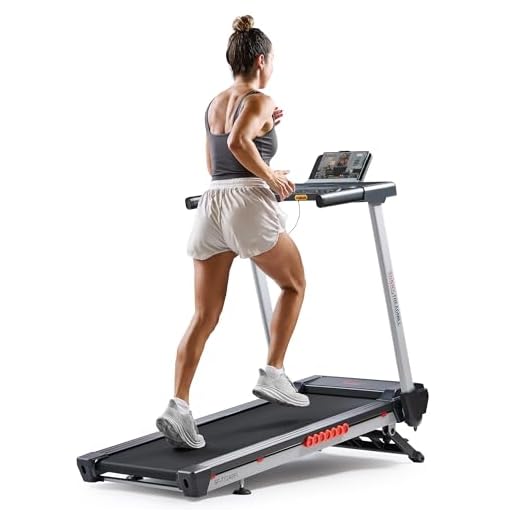 Sunny Health & Fitness Pace 500 Smart Wi-Fi Treadmill with 12-Level Auto Incline, 18" Running Belt, Quiet Brushless Motor, Digital Display, Bluetooth & SunnyFit App – SF-T724081
