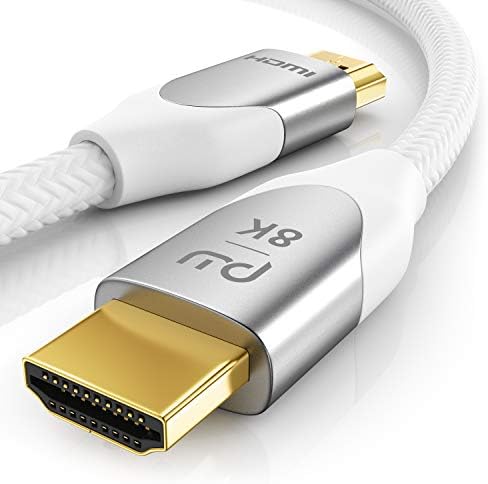 1m 8K HDMI Cable 2.1-8K @ 60Hz 4K @ 120Hz DSC - HDTV 7680 x 4320 - UHD II - HDMI 2.1 2.0a 2.0b - 3D - High Speed HDMI Cable - HDR - ARC - Precision Plug - Compatible with Blu Ray PS5 Xbox