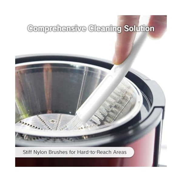 NIIIYTYB 6 Pcs Juicer Cleaning Brush Set Versatile Juicer Brush for Cleaning Grater Blender and Kitchen Appliances for Fruit Juicer Soy Milk Maker and Crevice Cleaning Small Kitchen Gadgets - Image 5