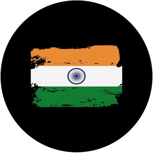 Vista 3 de Official India Flag Indian Country Pride Vintage PopSockets Swappable PopGrip