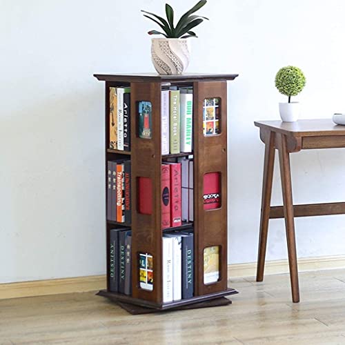 Estantería de haya giratoria 360° con 3 niveles para libros 7