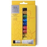 Winsor & Newton Galeria 2190605 Zestaw Farb Akrylowych, Wielokolorowy, 10 x 12 ml