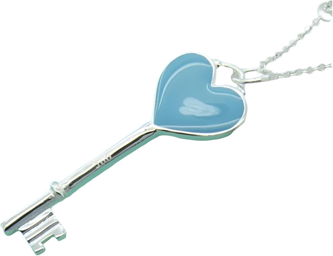 Mädchen-Accessoires Schlüssel für Frauen, 925 Sterling Silber Kristall Herz runder Schlüsselanhänger, Schlüssel für Frauen, Schloss und Schlüssel, Skelettschlüssel, Herzschlüssel