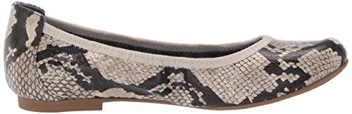 Dr. Scholl's Womens Feel Good Ballet Flat, White Black Snake Print, 6 Us #TOP5