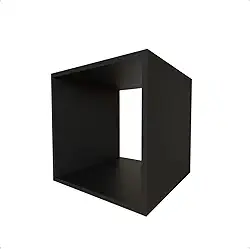 Nicho Decorativo para Parede Preto MDP 40x40x40 cm, Design Moderno Organizador Versátil para Quarto Sala Brinquedoteca