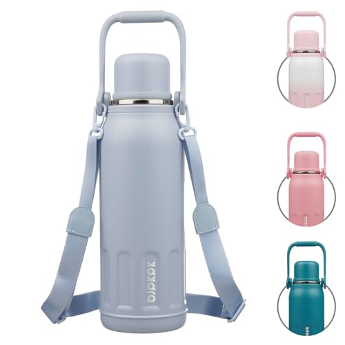 Image of BJPKPK Stainless Steel Insulated Bottle with Handle & Strap, 50oz