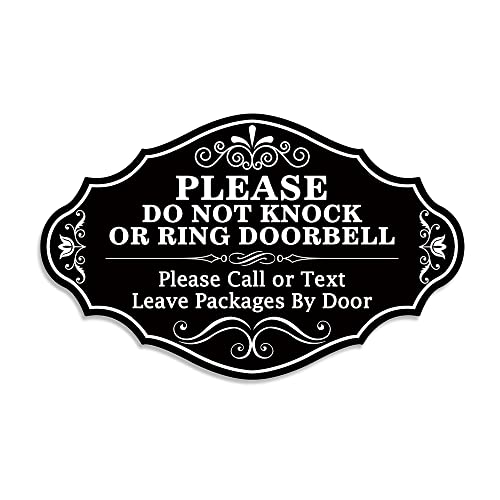 Image of Maoerzai No Soliciting Sign for House/Home, Do Not Knock or Ring Doorbell Sign, Business or School Decor Accessories Door. (8 X 5 inch)