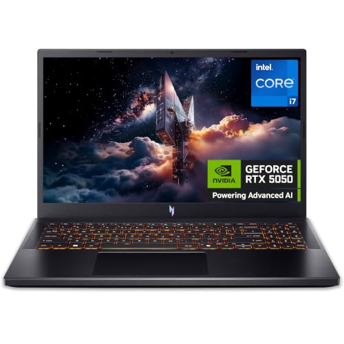 Acer Nitro V15 ANV15-52 Gaming Laptop - Intel Core i7-13620H 16GB 512GB SSD NVIDIA GeForce RTX 5050 15.6 Full HD 165Hz Windows 11 Black