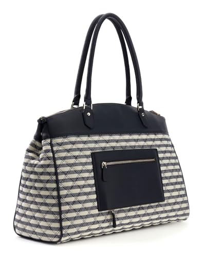 Sac à épaule GUESS Giully Deluxe Dome Tote Navy Multi bleu marine grand format cabas - 2