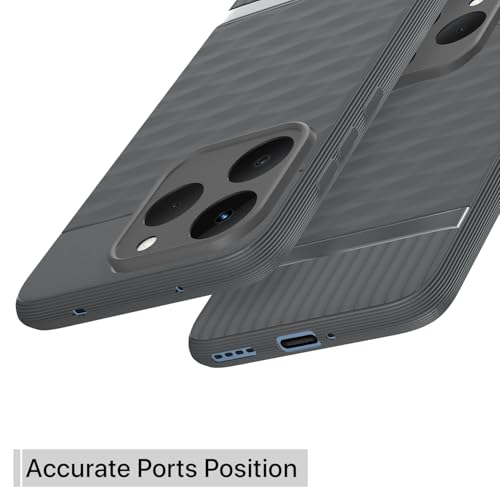 Image of Pikkme Back Cover for Realme 15T 5G / Realme Narzo 90 5G Camera Protection 3D Hexa Cube Design Silicone Protective Bumper Case (Grey)