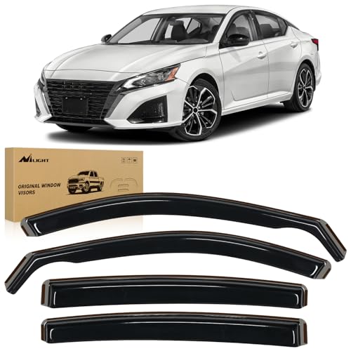 Image of Nilight Vent Window Visors for Altima 2019 2020 2021 2022 2023 2024 2025, in-Channel Rain Guards, Original Window Deflectors-4PCS