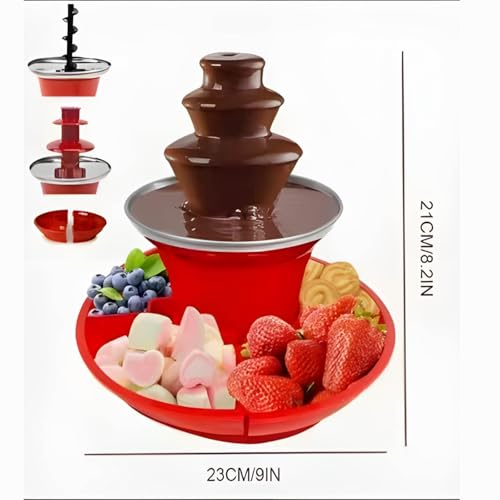 Thewasc Professional 220V Chocolate Fountain Machine With Heating Melting Tower For Home Parties Quiet Operate Easy Clean Quiet Chocolate Fountain Maker - Image 9
