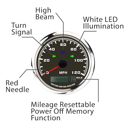 Image of MOTOR METER RACING 85mm 3-3 /8 inch W PRO Series 6 Gauge Set Black Dial