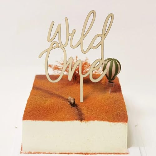 Wooden Wild One Cake Topper, 1 - Year - Old Birthday Party Cake Decoration, Baby Shower Wild One Birthday Party Ornaments, Jungle Adventure One - Year - Old Birthday Decoration, Wild One Party. by GORNZX - Used condition - Image 4