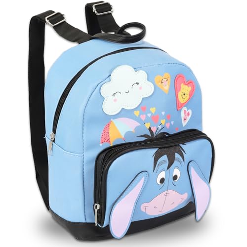 Disney Eeyore Mini Backpack for Kids - Eeyore Backpack Purse Bundle Includes 12” Leather Eeyore Backpack with Front Pocket Plus Water Bottle, Stickers | Winnie the Pooh Accessories2
